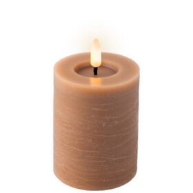 Steady LED Lichtbruine Kerze · Warmweißes Licht · Wachs · Ø7×H11.2cm
