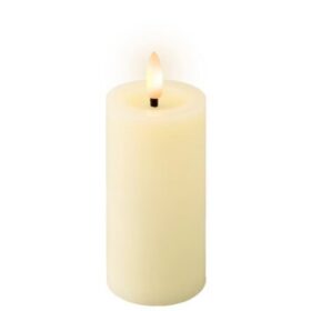 Steady LED Cremefarbene Kerze · Warmweißes Licht · Wachs · Ø5×H12.5cm