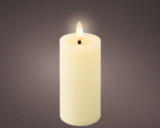 Steady LED Cremefarbene Kerze · Warmweißes Licht · Wachs · Ø5×H12.5cm – Bild 2