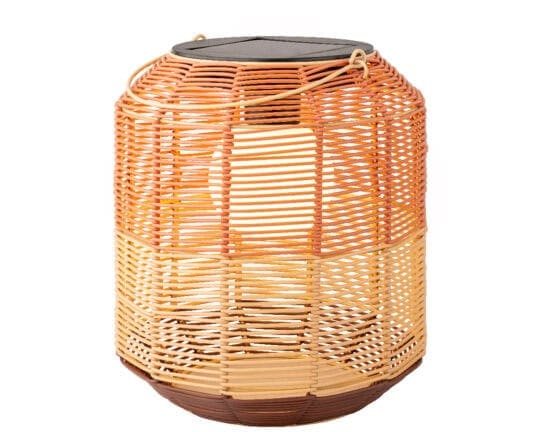 Steady Solar Laterne · Wicker braun · Ø24×H28cm · Für den Außenbereich