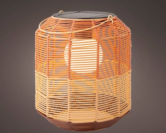Steady Solar Laterne · Wicker braun · Ø24×H28cm · Für den Außenbereich – Bild 2