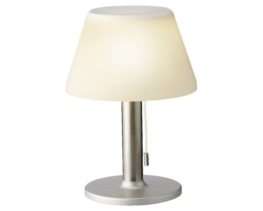 Steady Solar Tischlampe · Edelstahl weiß · Ø20×H27.8cm · Für den Außenbereich