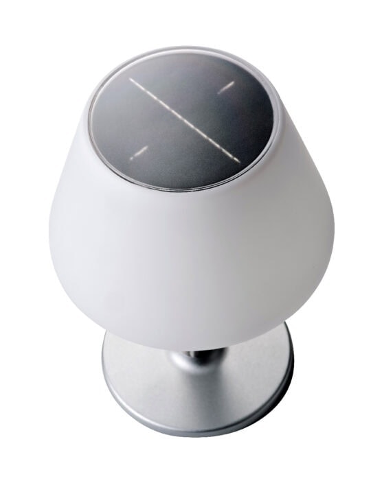 Steady Solar Tischlampe · Edelstahl weiß · Ø20×H27.8cm · Für den Außenbereich – Bild 3