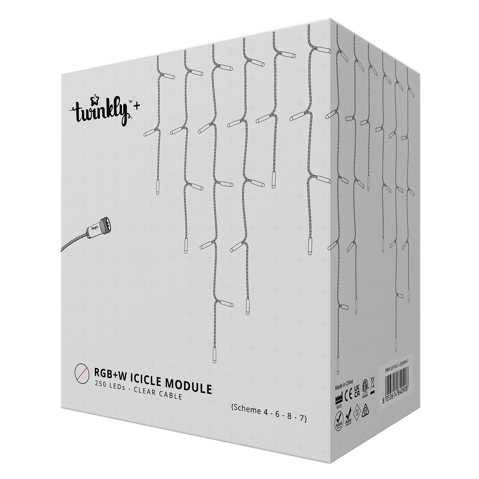 Twinkly Plus Icicle 250 LED IP65 TWPLUS-PLC-I-250SPP-T 8053614840908 Verpackung