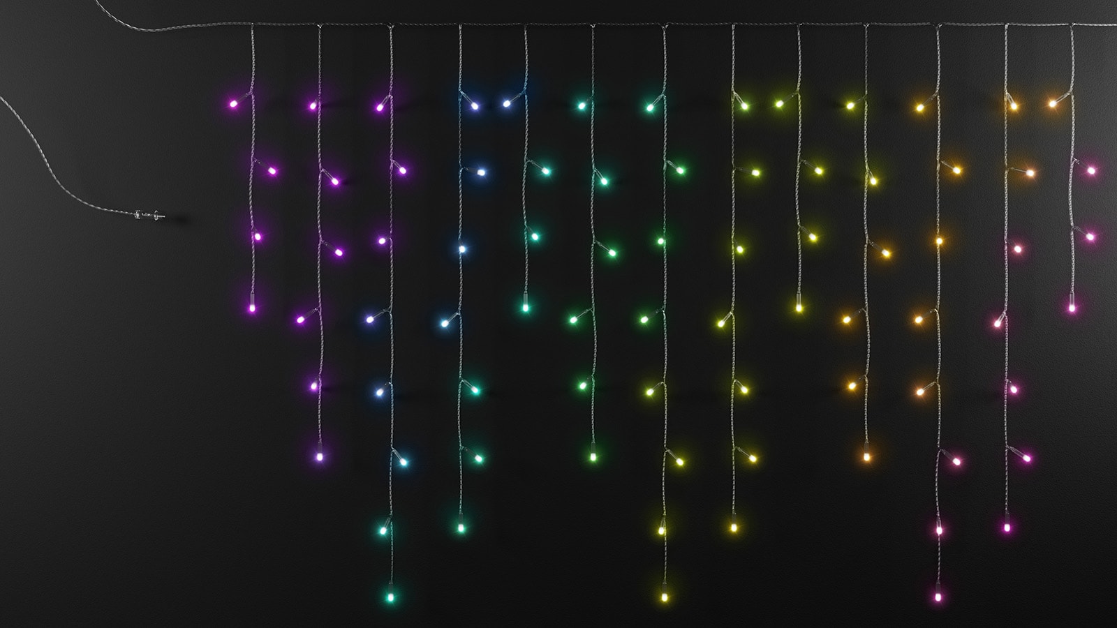 Twinkly Plus Icicle 250 LED IP65 Eiszapfenbeleuchtung Weihnachtsbeleuchtung