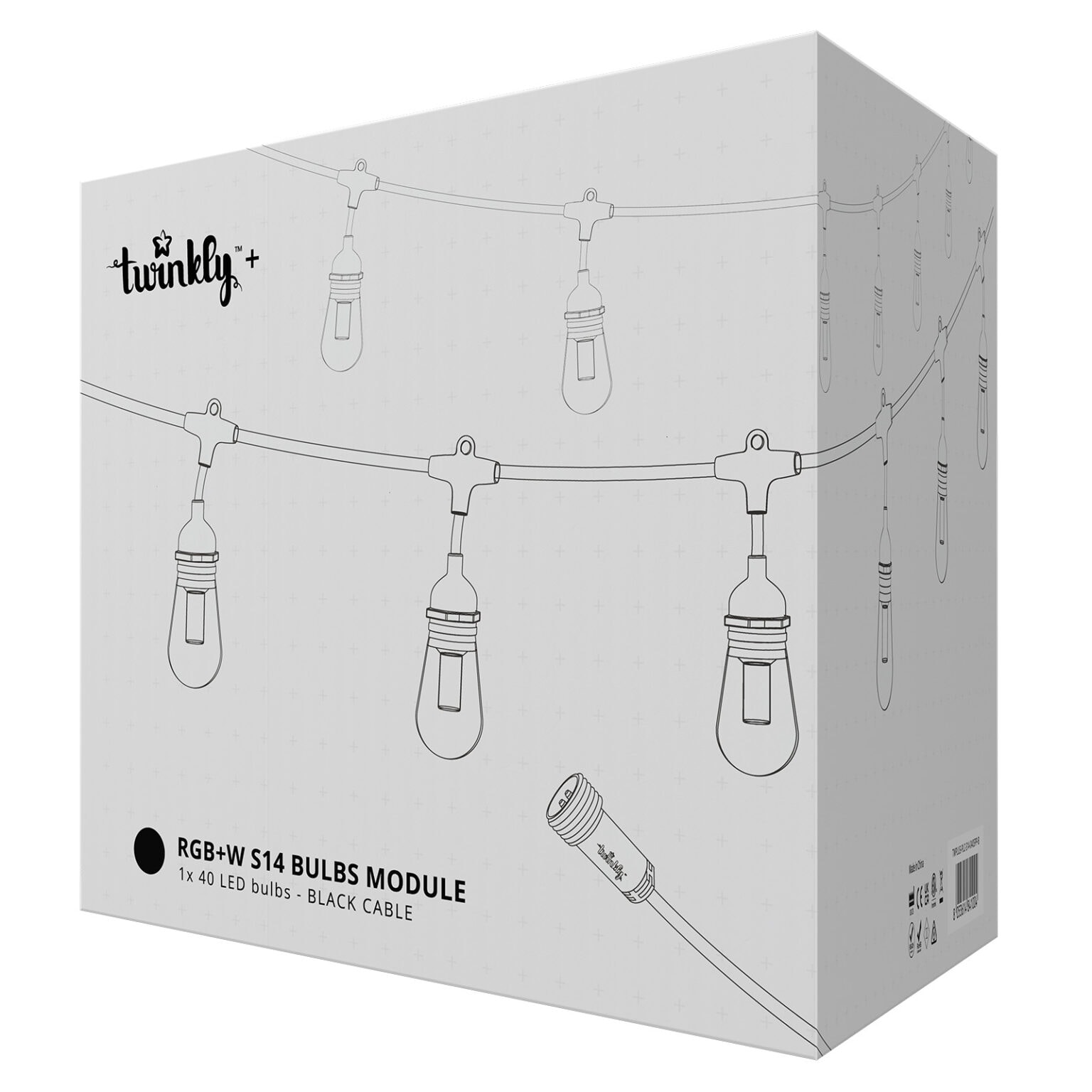 Twinkly Plus S14 Bulbs 40 LED IP65 TWPLUS-PLC-S14-040SPP-B 8053614841004 Verpackung