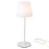 Steady LED Weiße Tischlampe · Warmweißes Licht · PE · Ø15×H40cm · Für den Außenbereich