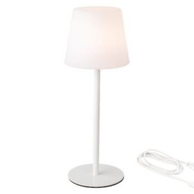 Steady LED Weiße Tischlampe · Warmweißes Licht · PE · Ø15×H40cm · Für den Außenbereich