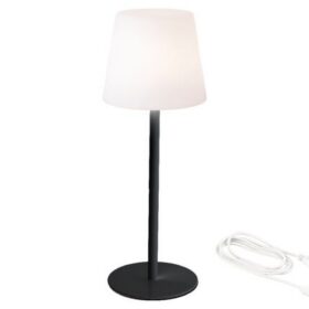 Steady LED schwarze Tischlampe · Warmweißes Licht · PE · Ø15×H40cm · Für den Außenbereich