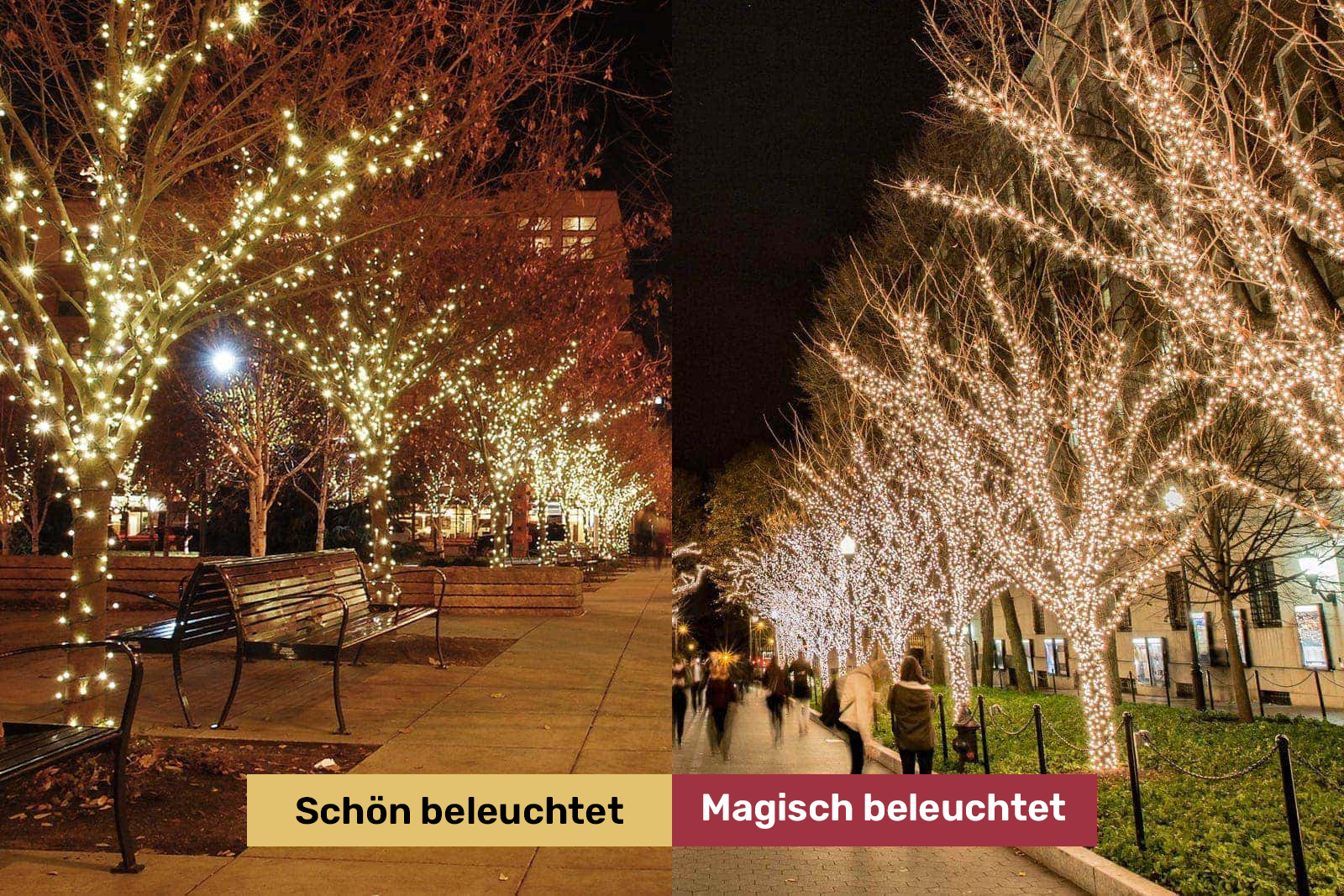 baumbeleuchtung kerst mooi of magisch