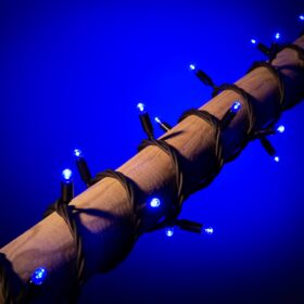 blaue Weihnachtsbeleuchtung