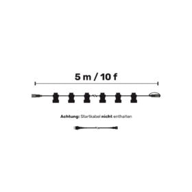 Lichterkette 5 Meter 10 Lampen verbindbar