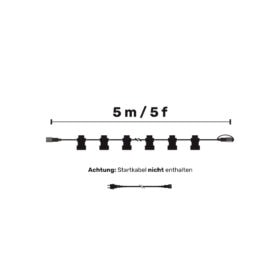 Lichterkette 5 Meter 5 Lämpchen verbindbar