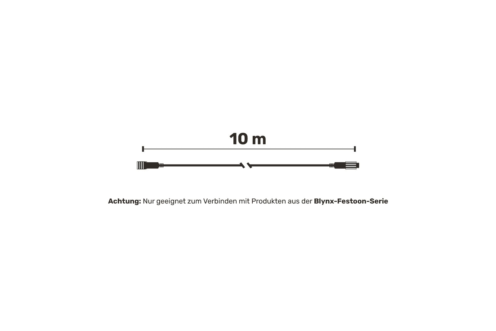 10 Meter Verlängerungskabel Verbindbare Glühbirnenbeleuchtung Stacheldrahtkabel