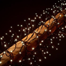 Clusterbeleuchtung außen Soft Gold