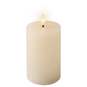 Steady LED Cremefarbene Kerze · Warmweißes Licht · Wachs · Ø7×H13.5cm