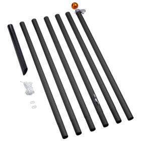 teilbarer Fahnenmast schwarz Fairybell