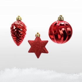 tannenzapfen stern weihnachtskugel weihnachts ornamente rot