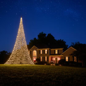 fairybell 10 meter 8000 led fahnenmast weihnachtsbaum aussen