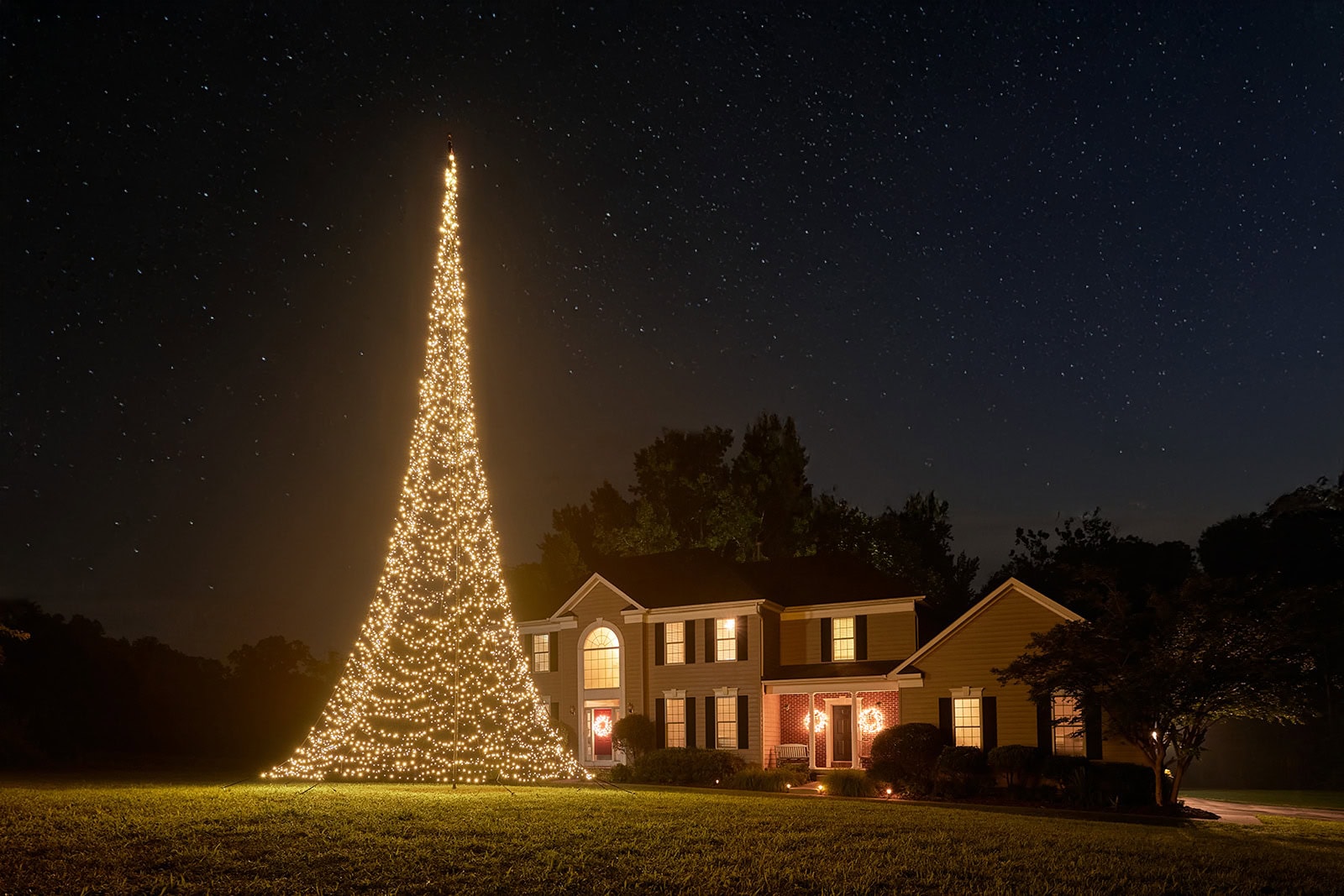 fairybell 12 meter 4000 fahnenmast weihnachtsbaum aussen
