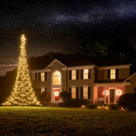 fairybell 6 Meter 900 LED Fahnenmast Weihnachtsbaum aussen