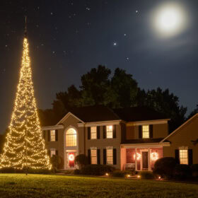 fairybell 8 meter 1500 leds twinkle fahnenmast weihnachtsbaum