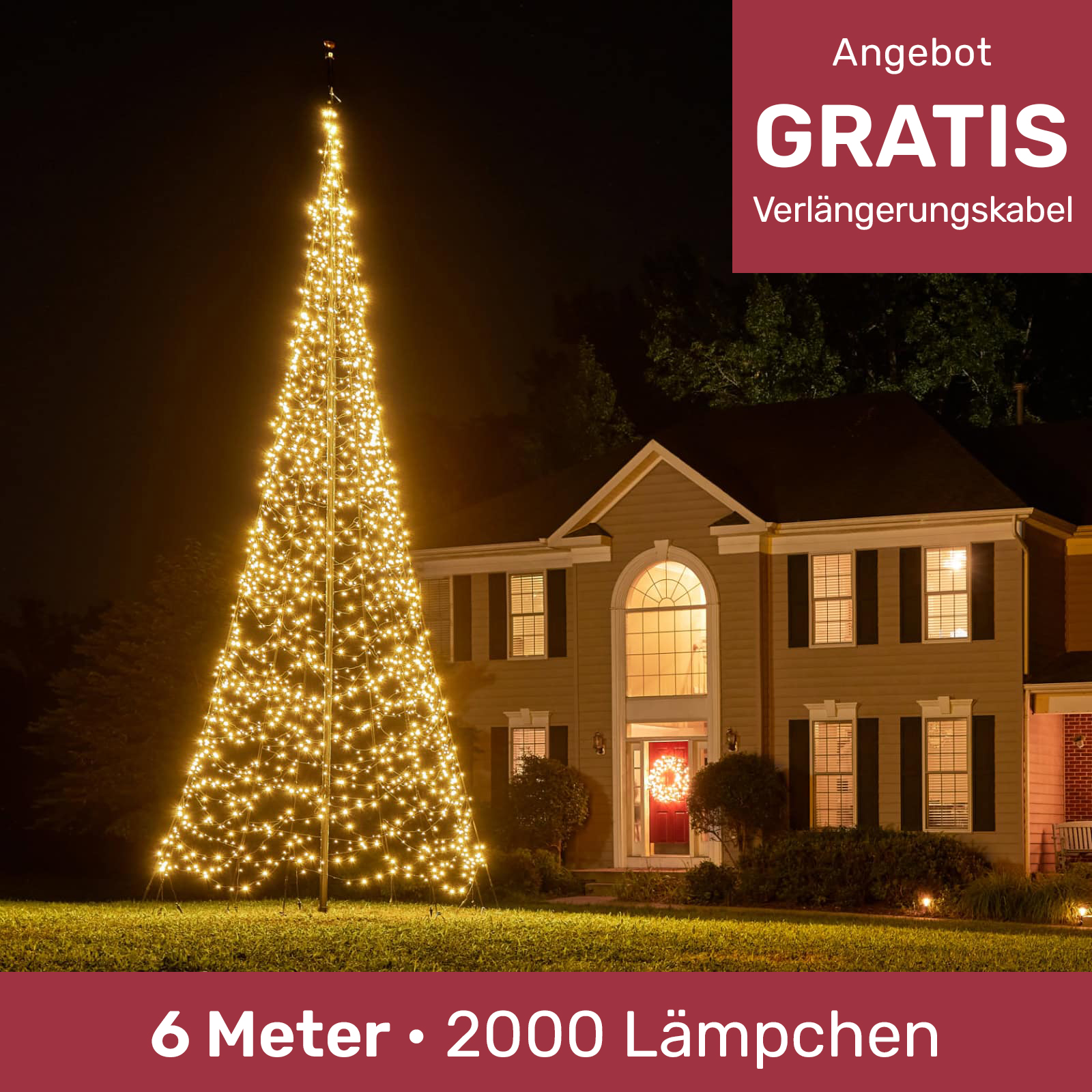 Fairybell Fahnenmast Weihnachtsbaum außen FANL-600-2000-02-EU 8720512260793