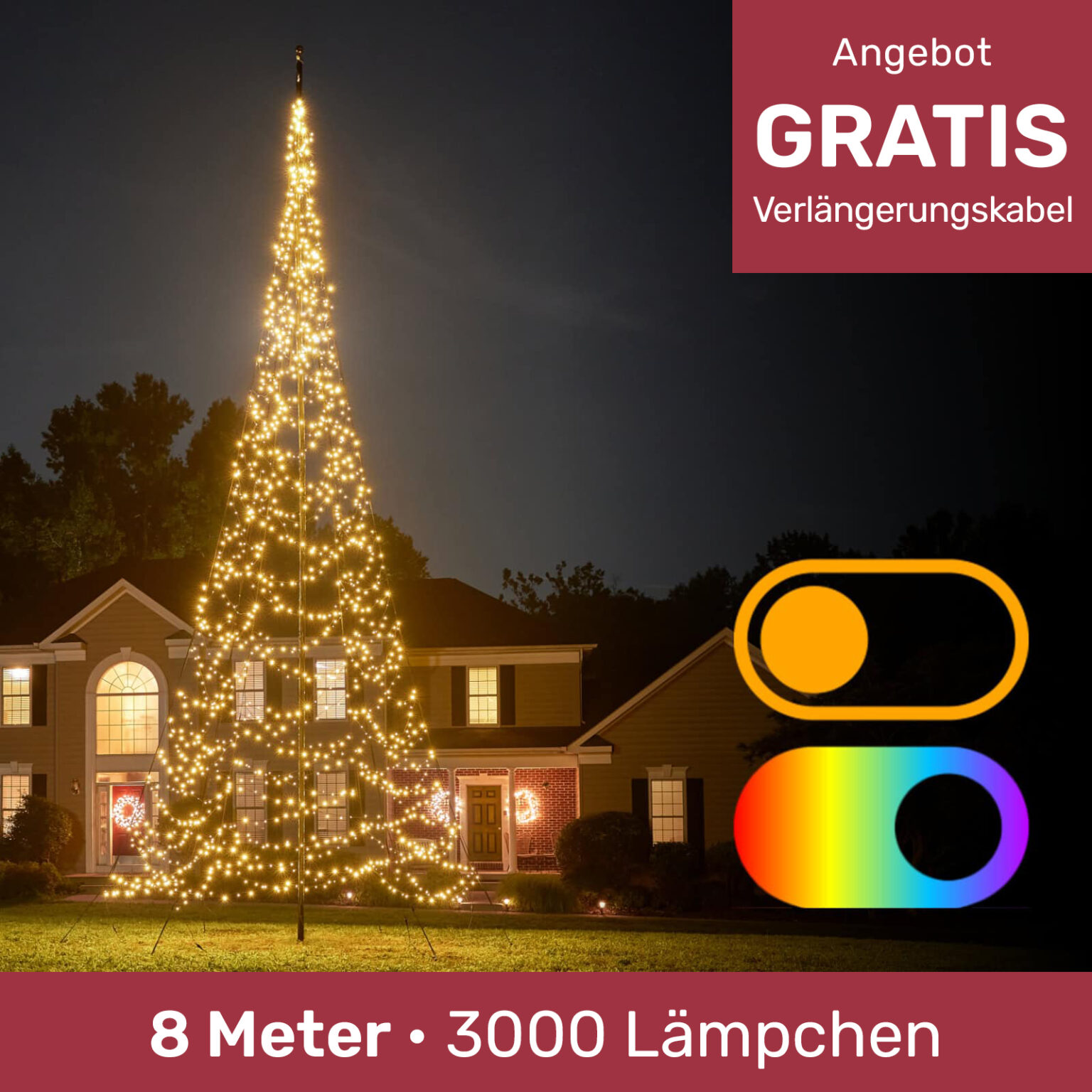 fairybell luminous switch 8 meter FANL-800-3000-24-EU 8720512266603