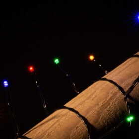 farbige Weihnachtslämpchen