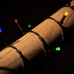 batteriebetriebene farbige Weihnachtsbeleuchtung