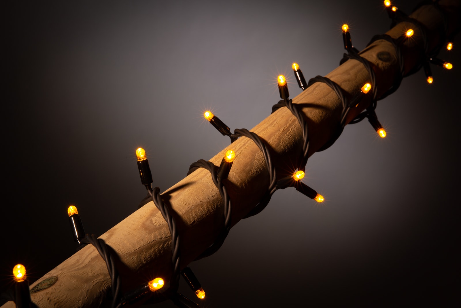 gelbe Weihnachtslämpchen