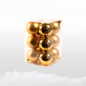 goldene Weihnachtskugeln