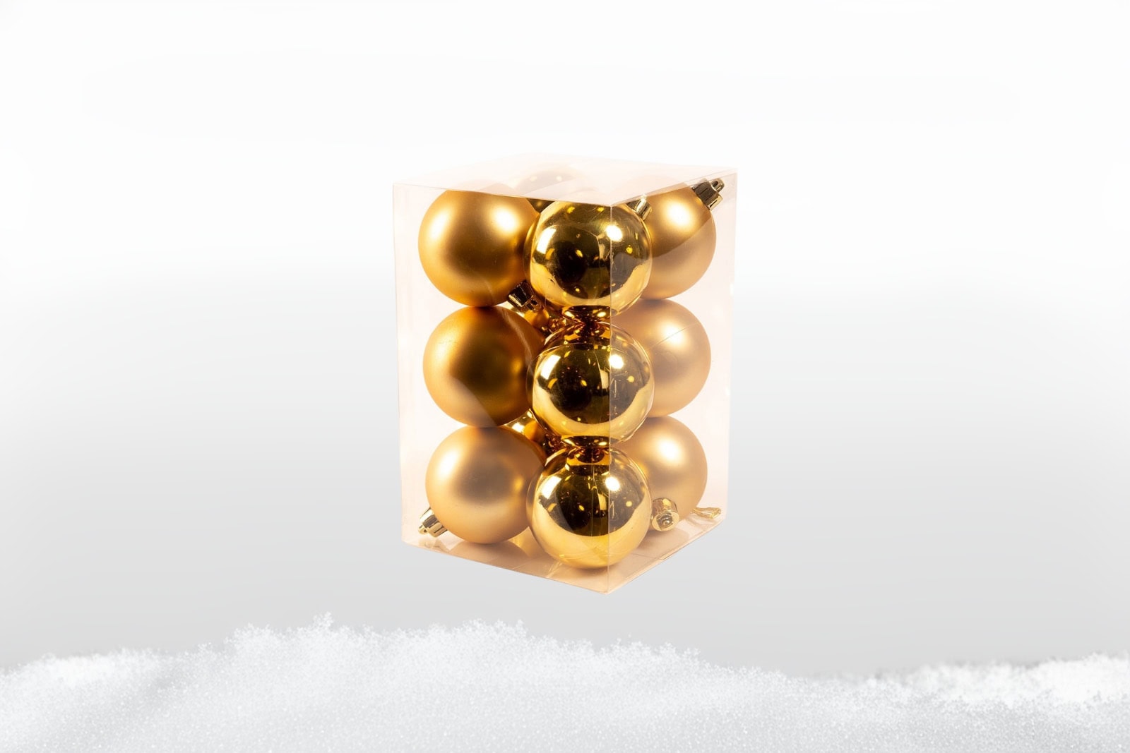 goldene Weihnachtskugeln