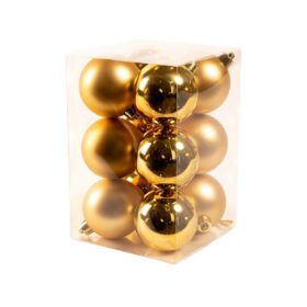 goldene Weihnachtskugeln