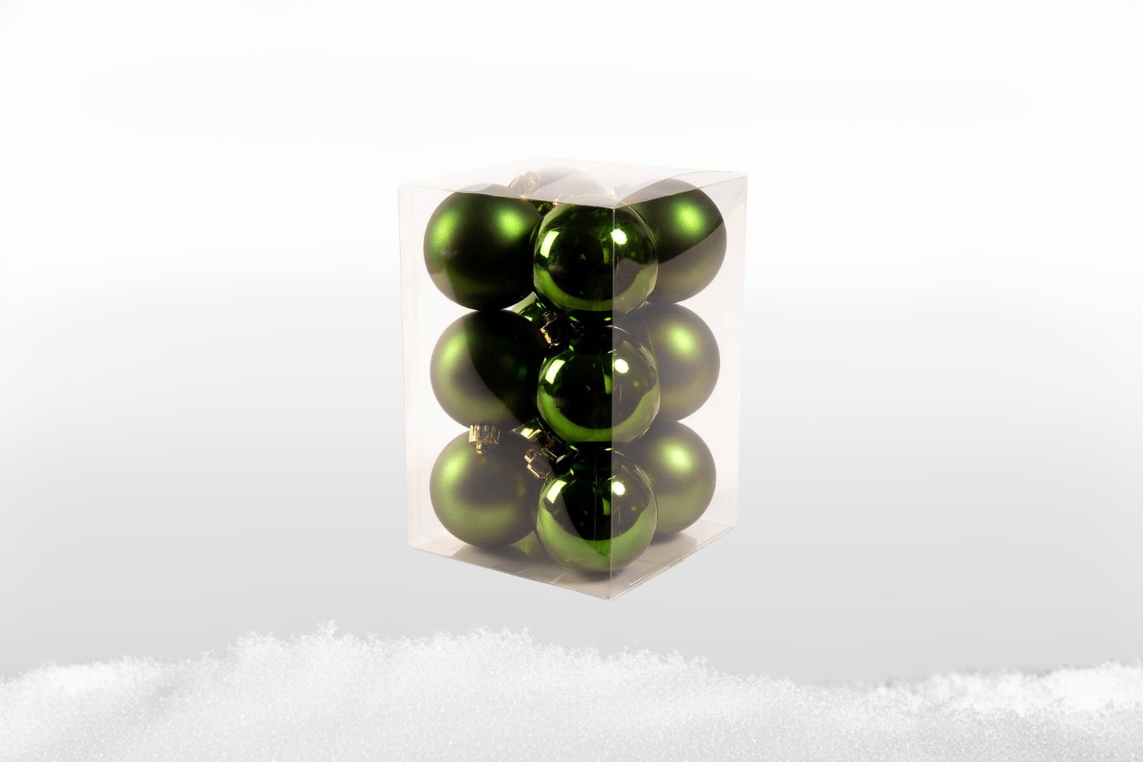 grüne Weihnachtskugeln