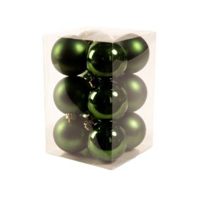 grüne Weihnachtskugeln