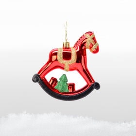 Schaukelpferd Schommelpaard Weihnachtshänger Weihnachts Ornament Weihnachtsbaumschmuck