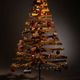 holz weihnachtsbäume dekorieren