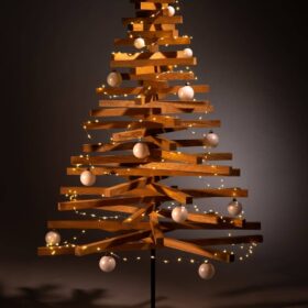Holz-Weihnachtsbäume dekorieren Weihnachtsbaumkugeln weiß