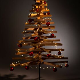 holz weihnachtsbaum dekoration weihnachtsbaumkugeln rot