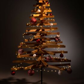 holz weihnachtsbaum dekorieren