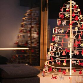 houten vilten kersthangers