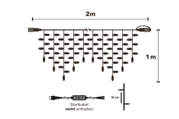 Eiszapfen-Beleuchtung für den Außenbereich