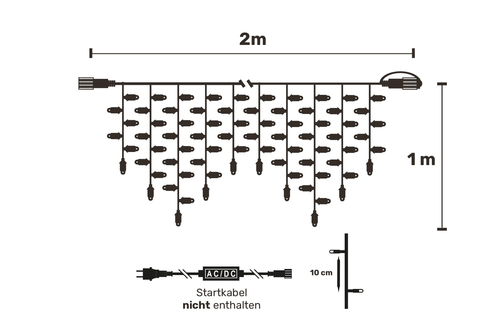Eiszapfen-Beleuchtung für den Außenbereich