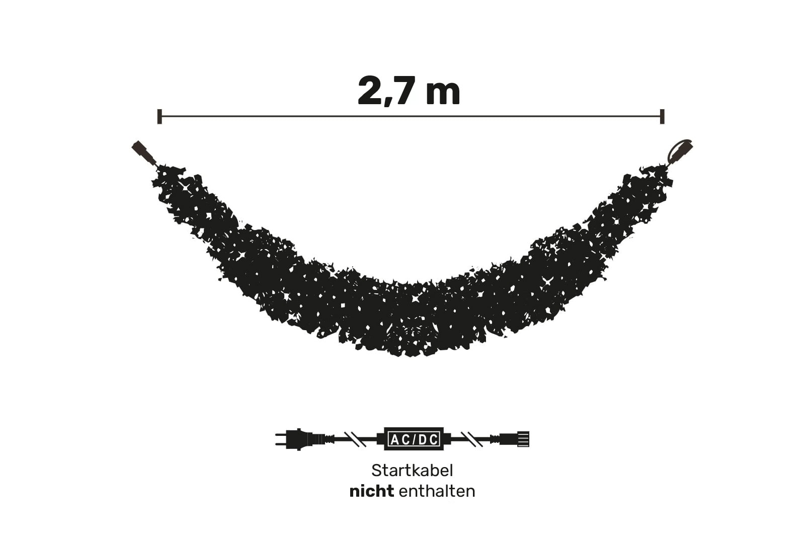 Weihnachtsgirlande mit Beleuchtung