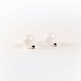 Weihnachtsbaumkugeln weiß Perlmutt