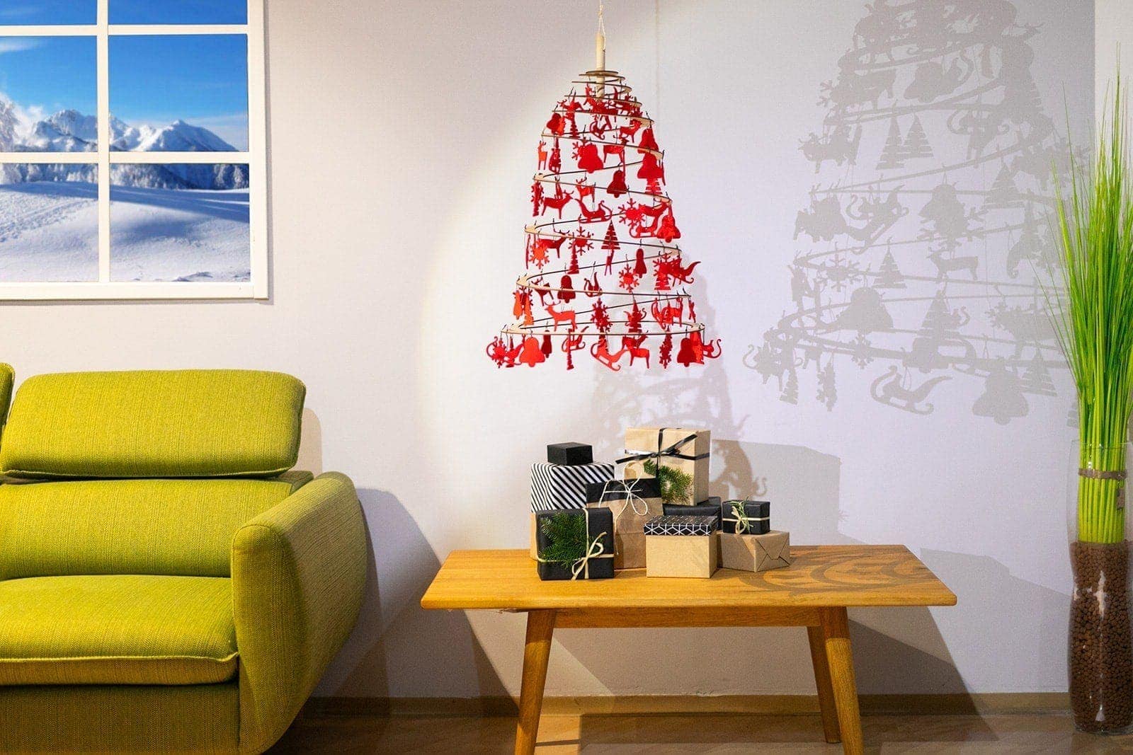 Weihnachtsbaum an der Wand
