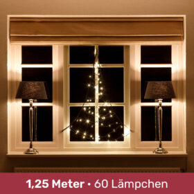 Fensterweihnachtsbaum Fairybell · 1,25 Meter · 60 Lämpchen