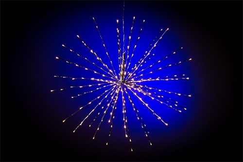 Weihnachtsstern mit Beleuchtung