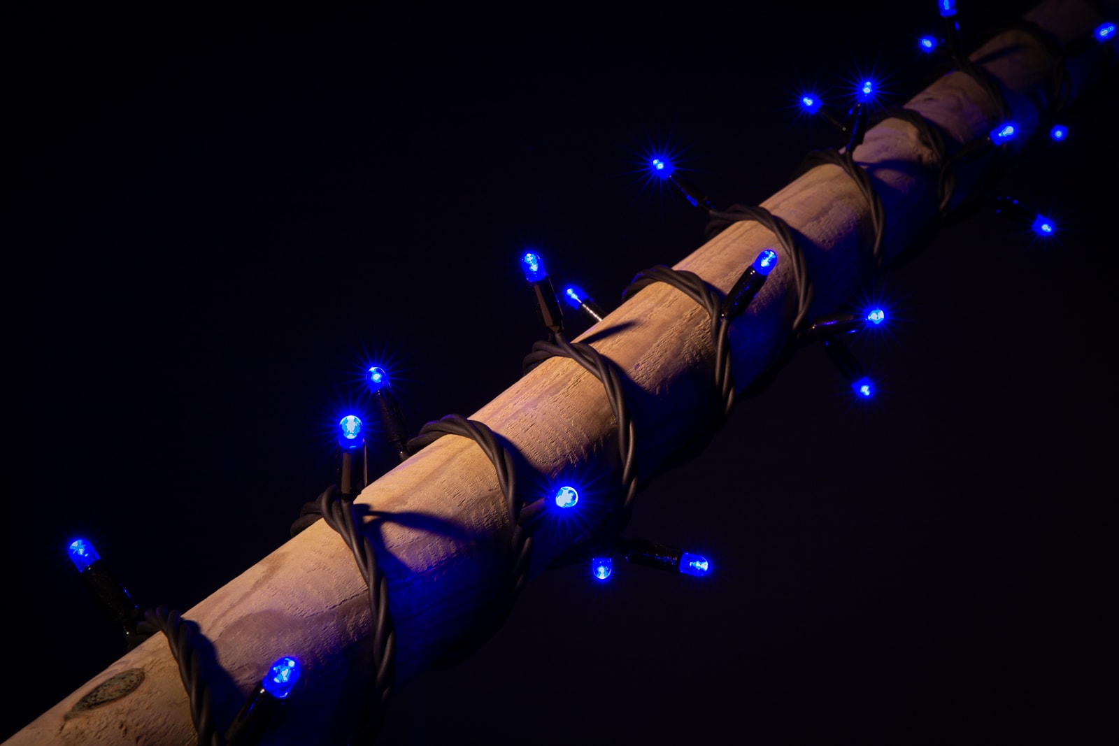 Weihnachtsbeleuchtung blau